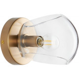 Cosmic transparent&amp;gold designer glass wall lamp Step Into Design
