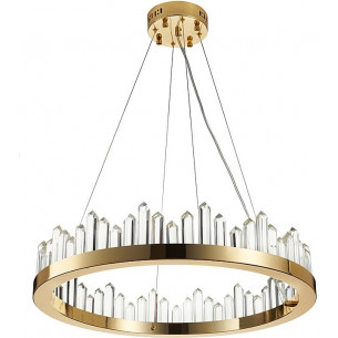 Lusso LED 60cm gold glamour crystal pendant lamp Step Into Design