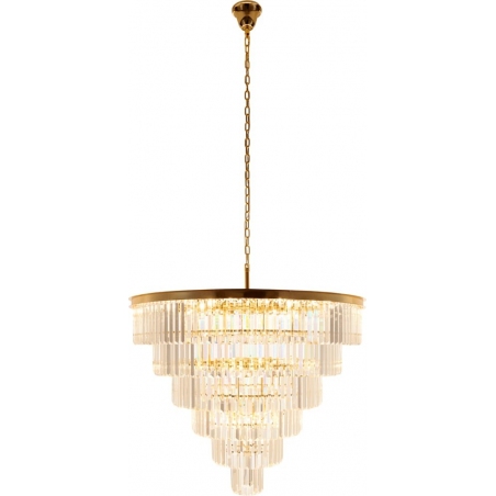 Lampa wisząca kryształowa glamour Splendore 100cm przezroczysty/złoty Step Into Design
