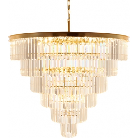 Lampa wisząca kryształowa glamour Splendore 100cm przezroczysty/złoty Step Into Design