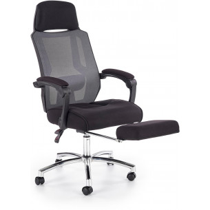 Freeman black mesh office chair with footrest Halmar