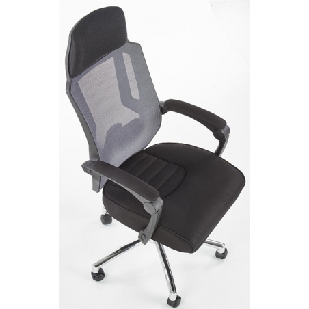 Freeman black mesh office chair with footrest Halmar