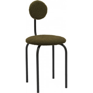 Object077 II olive bouclã© designer upholstered chair NG Design