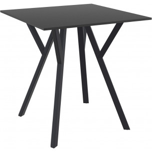 Max 70x70cm black square table Siesta