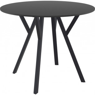 Max 90cm black round table Siesta