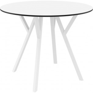 Max 90cm white round table Siesta