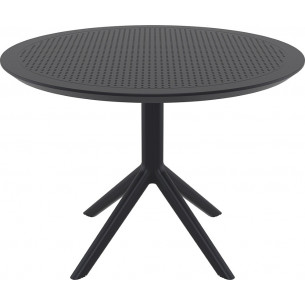 Sky 105cm black round garden table Siesta