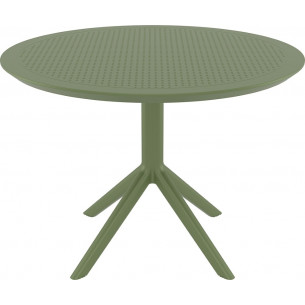 Sky 105cm olive round garden table Siesta