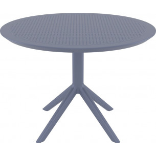 Sky 105cm dark grey round garden table Siesta