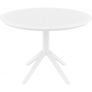 Sky 105cm white round garden table Siesta