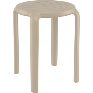 Tom 45cm coffee plastic stool Siesta