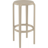 Tom Bar 75cm coffee plastic bar stool Siesta