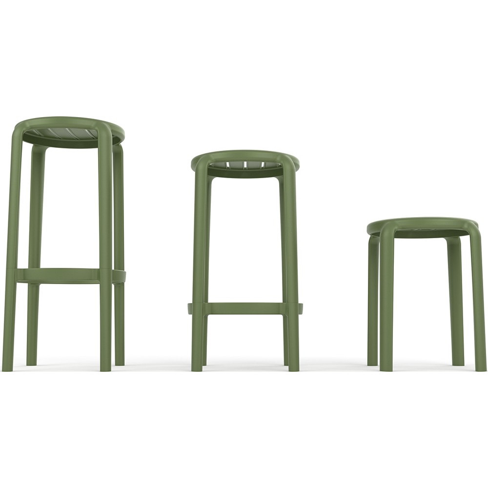 Tom Bar 75cm white plastic bar stool Siesta