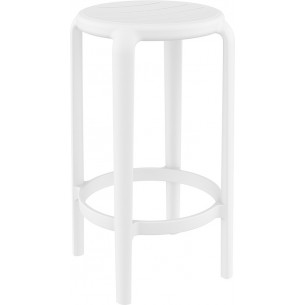 Tom Bar 65cm white plastic bar stool Siesta