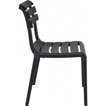 Krzesło plastikowe ogrodowe Helen czarne Siesta na taras i balkon