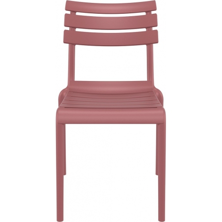 Krzesło plastikowe ogrodowe Helen różowo-czerwone Siesta na taras i balkon