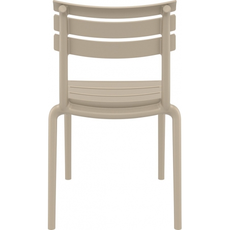 Krzesło plastikowe ogrodowe Helen kawowe Siesta na taras i balkon