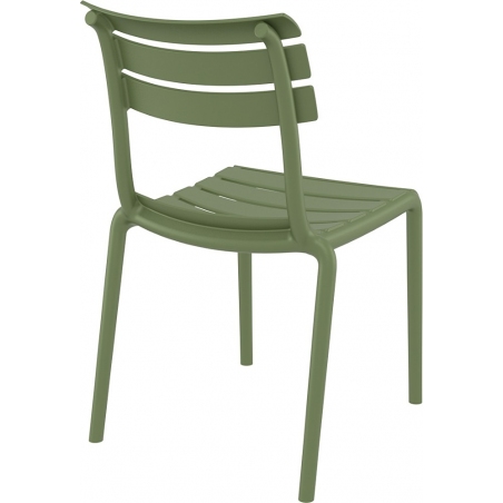 Krzesło plastikowe ogrodowe Helen oliwkowe Siesta na taras i balkon