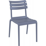 Helen dark grey plastic garden chair Siesta