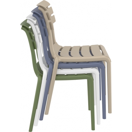 Krzesło plastikowe ogrodowe Helen białe Siesta na taras i balkon