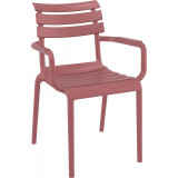 Paris pink-red plastic garden chair Siesta