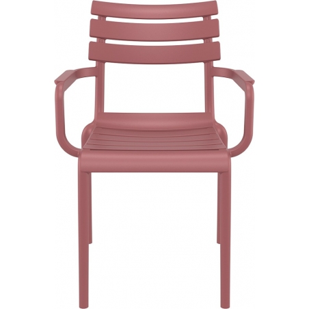 Krzesło ogrodowe z tworzywa Paris różowo-czerwone Siesta na taras i balkon