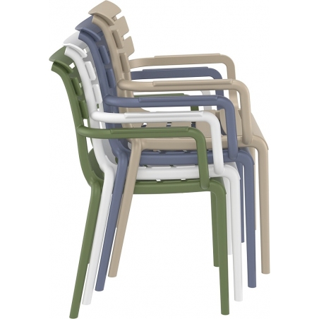 Krzesło ogrodowe z tworzywa Paris kawowe Siesta na taras i balkon