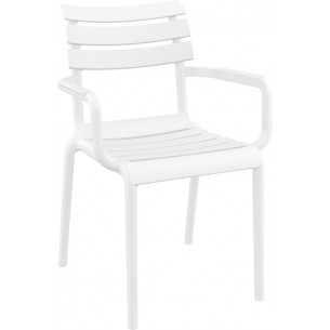 Paris white plastic garden chair Siesta