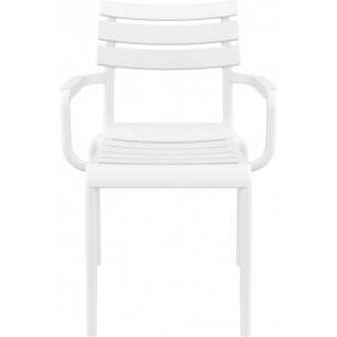 Krzesło ogrodowe z tworzywa Paris białe Siesta na taras i balkon 2