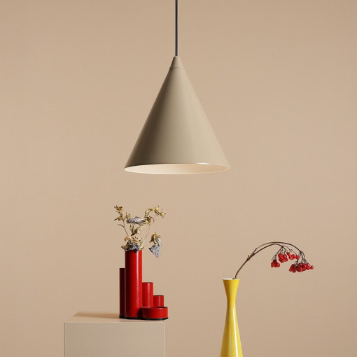 Form 24cm beige cone pendant lamp Aldex