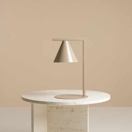 Lampa biurkowa stożek Form beżowa Aldex