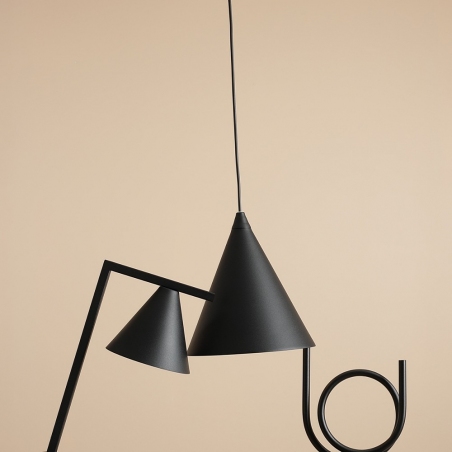 Lampa biurkowa stożek Form czarna Aldex