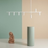 Lampa wisząca podłużna Trevo VII 145cm biała Aldex