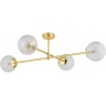 Cadix IV 73cm transparent&amp;gold ceiling lamp with 4 glass spheres TK Lighting