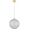 Cadix 30cm transparent&amp;gold decorative glass globe pendant lamp TK Lighting