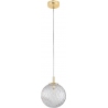 Cadix 21cm transparent&amp;gold glass decorative pendant lamp TK Lighting