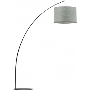 Moby green arched floor lamp with shade TK Lighting