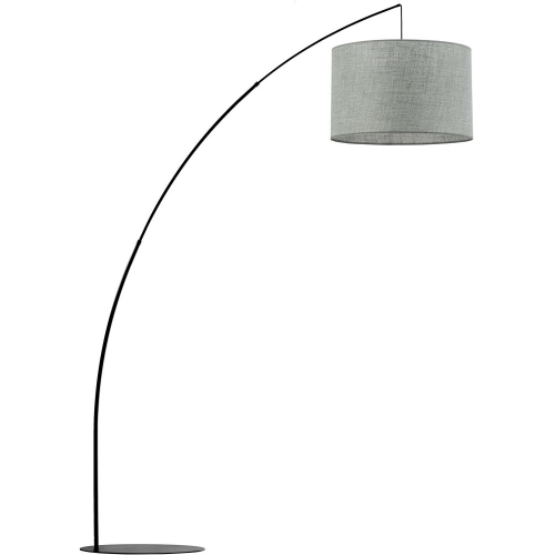 Stylowa Lampa podłogowa łukowa z abażurem Moby zielona TK Lighting do salonu i sypialni