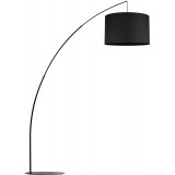 Moby black arched floor lamp with shade TK Lighting