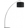 Stylowa Lampa podłogowa łukowa z abażurem Moby czarna TK Lighting do salonu i sypialni