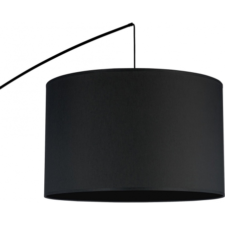 Stylowa Lampa podłogowa łukowa z abażurem Moby czarna TK Lighting do salonu i sypialni