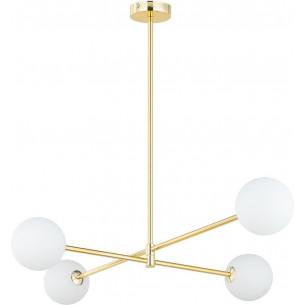 Sarius High IV 90cm white&amp;gold glamour glass globes ceiling lamp TK Lighting