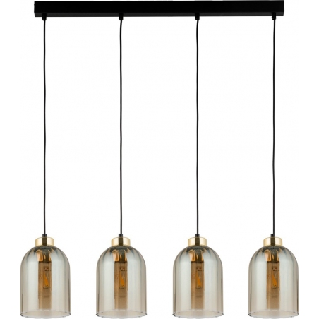 Lampa wisząca szklana retro Satipo IV 102cm bursztynowa TK Lighting