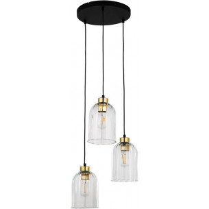 Lampa wisząca szklana retro Satipo III 34cm przezroczysta TK Lighting