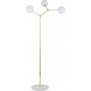 Fairy white&amp;gold floor lamp with 3 glass spheres TK Lighting