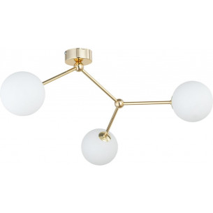 Fairy III 63cm white&amp;gold glass ceiling lamp TK Lighting