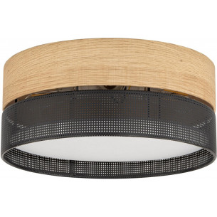 Nicol 50cm black wooden openwork ceiling lamp TK Lighting