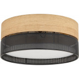 Nicol 50cm black wooden openwork ceiling lamp TK Lighting