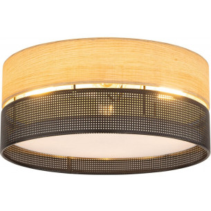 Nicol 50cm black wooden openwork ceiling lamp TK Lighting 2