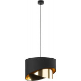 Grant 38cm black&amp;gold glamour pendant lamp with shade TK Lighting